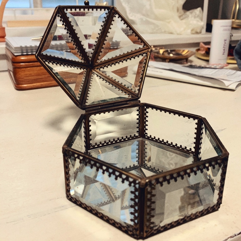 Glass & Brass Jewelry Holder 💍✨